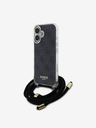 Guess Guess IML 4G Printed Crossbody Popruh Zadní Kryt pro iPhone 16 Black