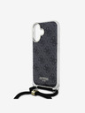 Guess Guess IML 4G Printed Crossbody Popruh Zadní Kryt pro iPhone 16 Black