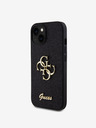 Guess Guess PU Fixed Glitter 4G Metal Logo Zadní Kryt pro iPhone 13 Black