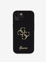 Guess Guess PU Fixed Glitter 4G Metal Logo Zadní Kryt pro iPhone 13 Black