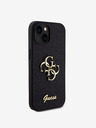 Guess Guess PU Fixed Glitter 4G Metal Logo Zadní Kryt pro iPhone 13 Black