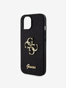 Guess Guess PU Fixed Glitter 4G Metal Logo Zadní Kryt pro iPhone 13 Black