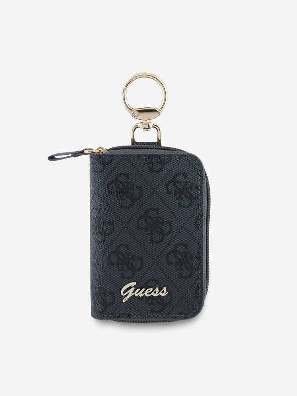 Guess Guess PU 4G Script Logo Klíčenka Black