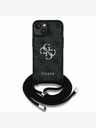 Guess Guess PU 4G Metal Logo Crossbody Popruh Zadní Kryt pro iPhone 15 Black