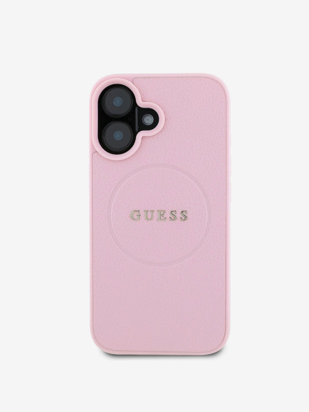 Guess Guess PU Grained Classic Logo MagSafe Zadní Kryt pro iPhone 16 Pink