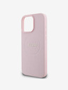 Guess Guess PU Grained Classic Logo MagSafe Zadní Kryt pro iPhone 16 Pro Pink