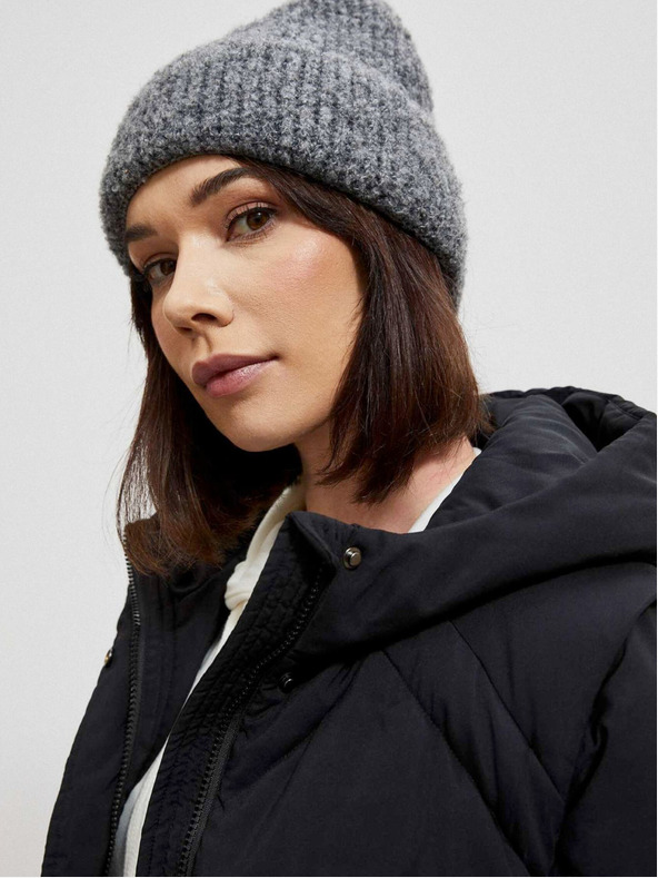 Moodo Černá dámská bunda s odnímatelnými rukávy Moodo