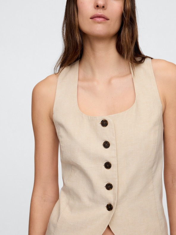 GAP Lněná vesta GAP