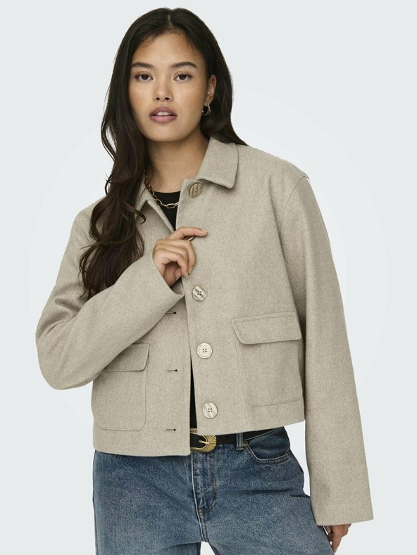 Jacqueline de Yong Béžová dámská bunda JDY JDYCALLIE