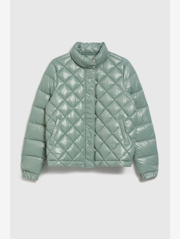 Moodo Zelená dámská prošívaná bunda Moodo