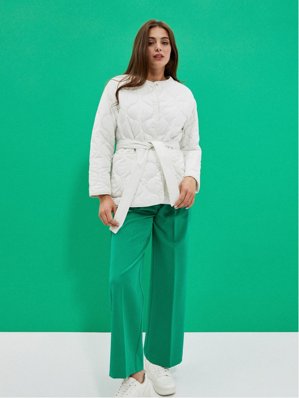 Moodo Bílá dámská prošívaná bunda Moodo