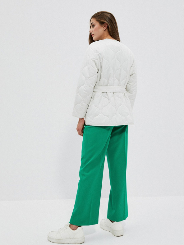 Moodo Bílá dámská prošívaná bunda Moodo