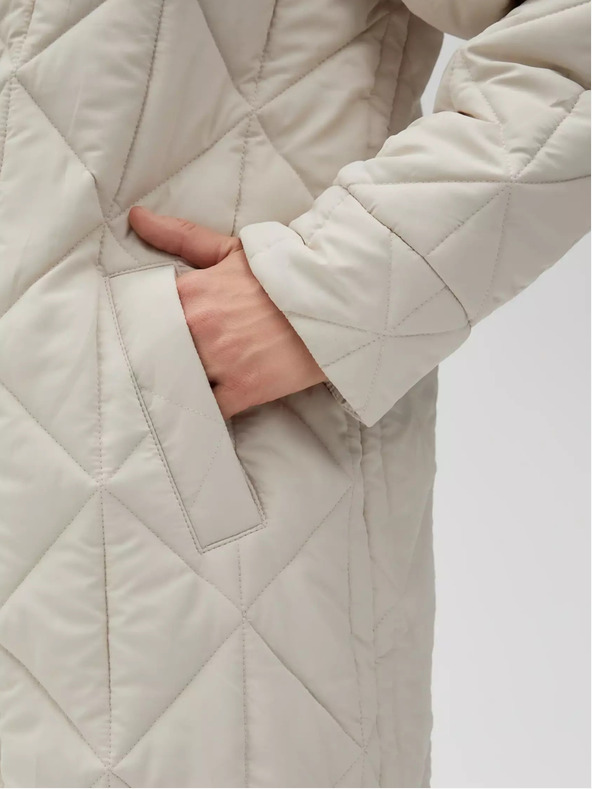 Moodo Krémová dámská prošívaná bunda Moodo