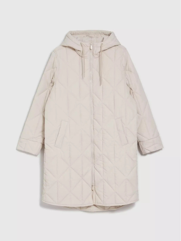 Moodo Krémová dámská prošívaná bunda Moodo
