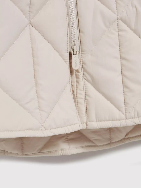 Moodo Krémová dámská prošívaná bunda Moodo
