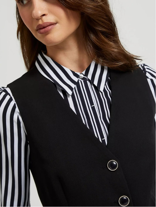 Moodo Černá dámská vesta Moodo