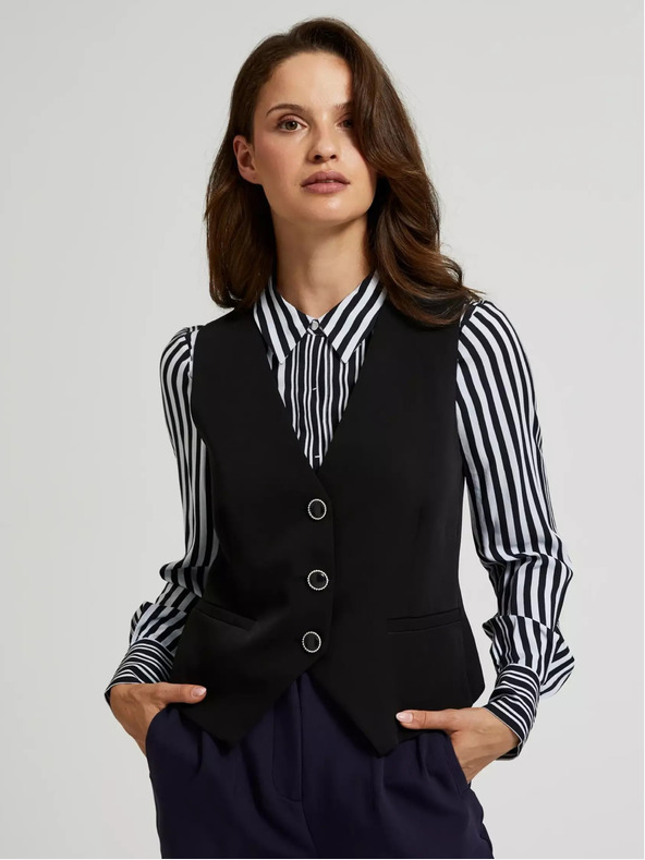 Moodo Černá dámská vesta Moodo