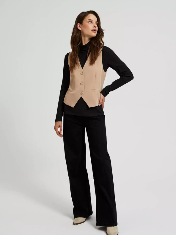 Moodo Hnědá dámská vesta Moodo