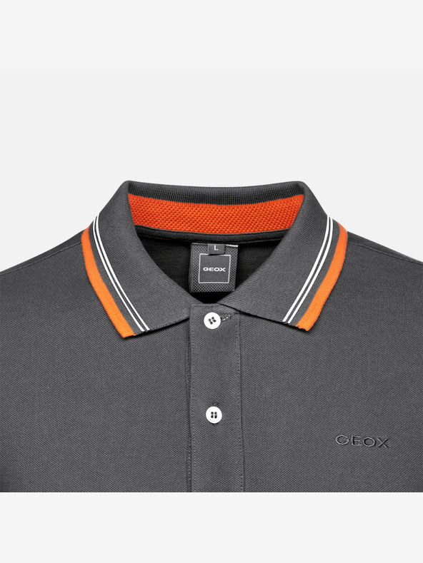 Geox Tmavě šedé pánské tričko Geox