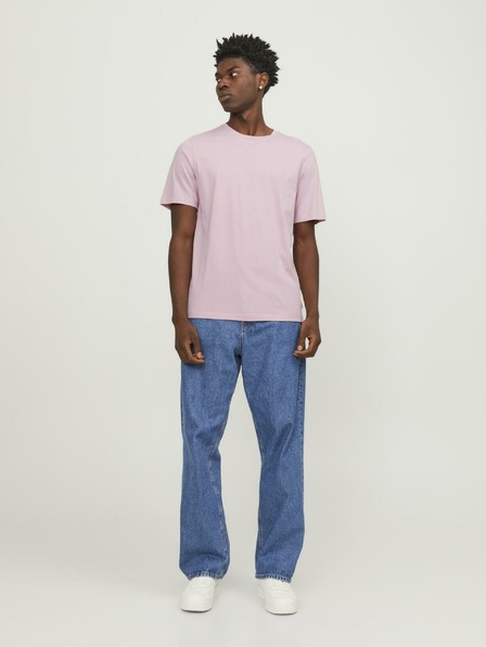 Jack & Jones Růžové pánské tričko Jack & Jones