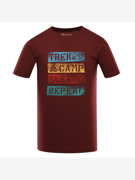 ALPINE PRO Pánské rychleschnoucí triko s cool dry ALPINE PRO BOLEN 2 merlot varianta pb