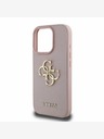 Guess Guess PU Grained 4G Metal Logo Zadní Kryt pro iPhone 15 Pro Pink