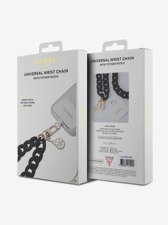 Guess Guess Univerzální Popruh na Ruku 4G Charm Black