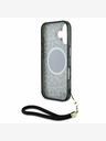 Guess Guess IML Leopard Triangle Logo Strap MagSafe Zadní Kryt pro iPhone 16 Brown