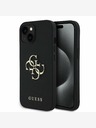 Guess Guess PU Grained 4G Metal Logo Zadní Kryt pro iPhone 15 Black