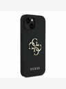 Guess Guess PU Grained 4G Metal Logo Zadní Kryt pro iPhone 15 Black
