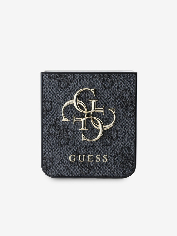 Guess Guess PU 4G Metal Logo Zadní Kryt pro Samsung Galaxy Z Flip 6 Grey