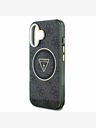 Guess Guess IML 4G Glitter and Triangle Logo MagSafe Zadní Kryt pro iPhone 16 Black