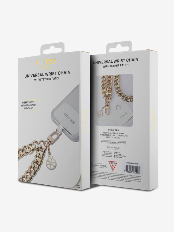 Guess Univerzální Popruh na Ruku 4G Charm Gold Obal na telefon