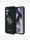 Guess PU 4G Metal Logo Zadní Kryt pro Samsung Galaxy S25 Grey Obal na telefon