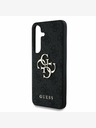 Guess PU 4G Metal Logo Zadní Kryt pro Samsung Galaxy S25 Grey Obal na telefon