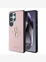 Guess Guess PU Grained 4G Metal Logo Zadní Kryt pro Samsung Galaxy S25 Ultra Pink
