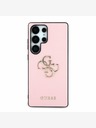 Guess Guess PU Grained 4G Metal Logo Zadní Kryt pro Samsung Galaxy S25 Ultra Pink