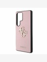 Guess Guess PU Grained 4G Metal Logo Zadní Kryt pro Samsung Galaxy S25 Ultra Pink