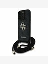 Guess Guess PU 4G Metal Logo Crossbody Popruh Zadní Kryt pro iPhone 15 Pro Black