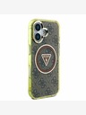 Guess Guess IML 4G Glitter and Triangle Logo MagSafe Zadní Kryt pro iPhone 16 Brown