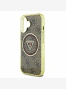 Guess Guess IML 4G Glitter and Triangle Logo MagSafe Zadní Kryt pro iPhone 16 Brown