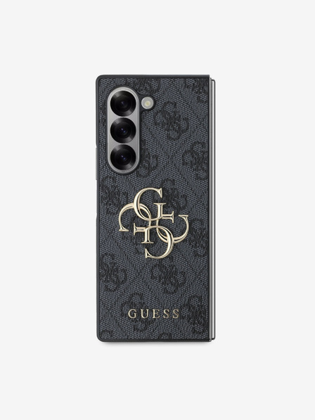 Guess Guess PU 4G Metal Logo Zadní Kryt pro Samsung Galaxy Z Fold 6 Grey