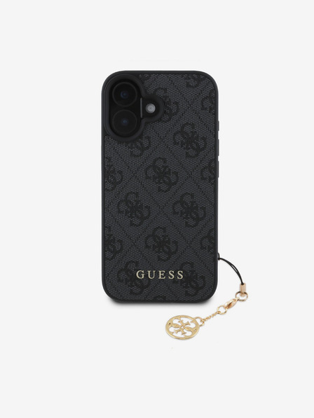 Guess Guess 4G Charm Zadní Kryt pro iPhone 16 Plus Tone on Tone Grey