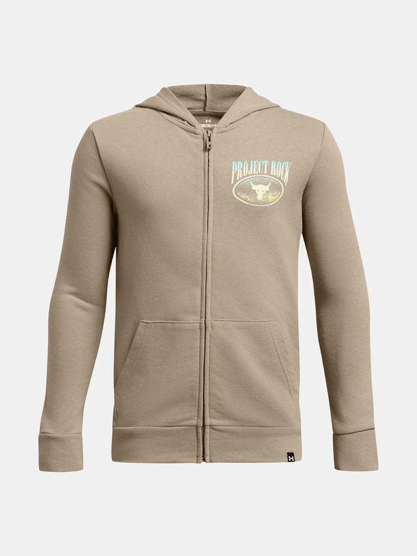 Under Armour Chlapecká mikina Under Armour Pjt Rck Boys LS FZ HD Q1-BRN
