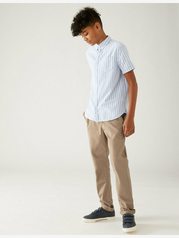 Marks & Spencer Béžové klučičí chino kalhoty Marks & Spencer