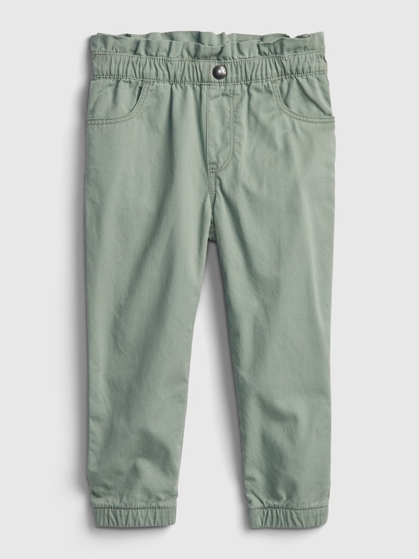 GAP Baby plátěné kalhoty mom GAP