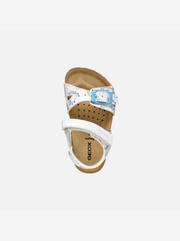 Geox Bílé dívčí sandály Geox Chalki