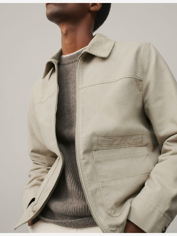 Marks & Spencer Bunda typu Harrington z kanvasu, s vysokým podílem bavlny Marks & Spencer béžová