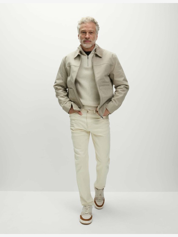 Marks & Spencer Bunda typu Harrington z kanvasu, s vysokým podílem bavlny Marks & Spencer béžová