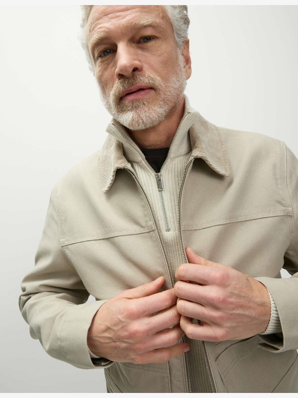 Marks & Spencer Bunda typu Harrington z kanvasu, s vysokým podílem bavlny Marks & Spencer béžová